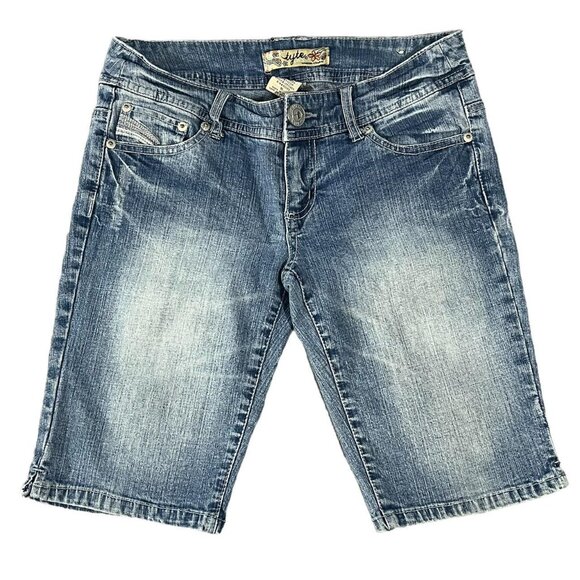 Tyte‎ Y2K blue denim shorts Size 5 - Picture 2 of 8
